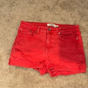 Vineyard Vines Red Jean Shorts Distressed Style